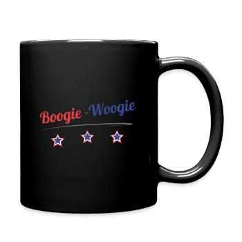 Boogie-Woogie-Sterne - Tasse einfarbig - Schwarz - Rechts