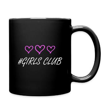 Girls Club herzchen - Tasse einfarbig - Schwarz - Rechts