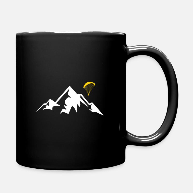 Paragliding Mountains Paragliding Paragliding - Full Colour Mug - black