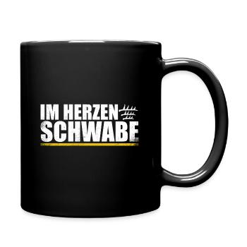 Im Herzen Schwabe Stolze Schwaben Vintage - Tasse einfarbig - Schwarz - Rechts