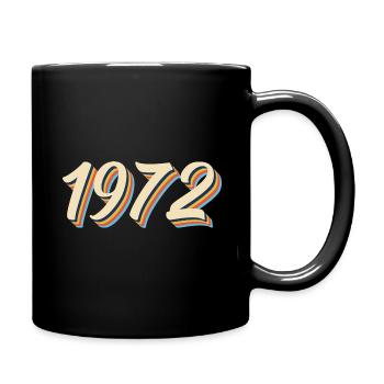 1972 Birthday Retro Vintage born in 1972 - Full Colour Mug - black - Right
