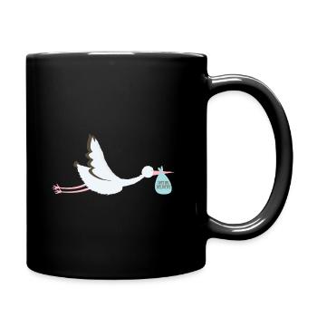 Spezielle Storchen-Lieferung - Tasse einfarbig - Schwarz - Rechts