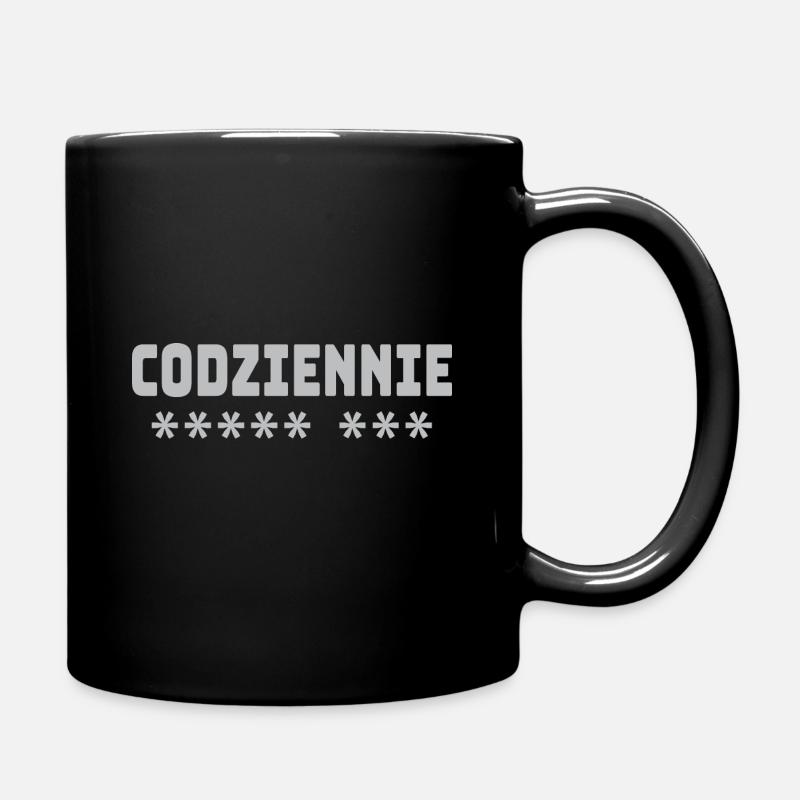 PIS täglich acht Sterne - Tasse einfarbig - Schwarz