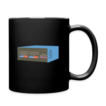 Vintage Computer - Tasse einfarbig - Schwarz - Rechts