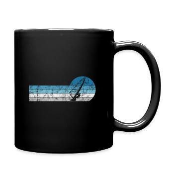 Windsurfing Windsurfer Surfen Windsurfen Retro - Tasse einfarbig - Schwarz - Rechts
