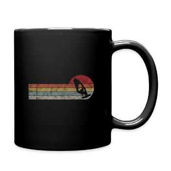 Windsurfing Windsurfing Windsurfers Surfing Retro - Full Colour Mug - black - Right