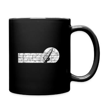 Windsurfen Retro Windsurfing Windsurfer Surfen - Tasse einfarbig - Schwarz - Rechts