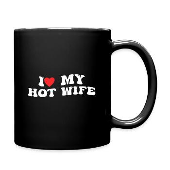 L'amour de ma femme chaude - Mug uni - noir - Droite