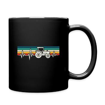 Tracteur de machines agricoles ECG Heartbeat Tracteur - Mug uni - noir - Droite