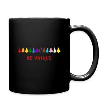 Be unique - sei einzigartig! LGBTQ - Tasse einfarbig - Schwarz - Rechts