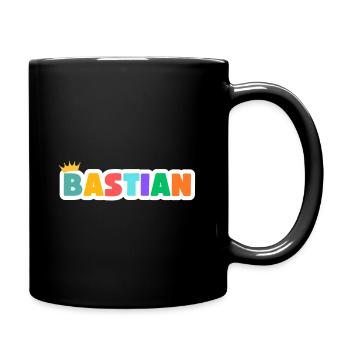 Bastian! Personalisierbar - Tasse einfarbig - Schwarz - Rechts