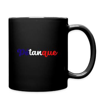 Petanque, zum Bowling - Tasse einfarbig - Schwarz - Rechts