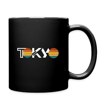 Rétro Tokyo Sunset - Mug uni - noir - Droite