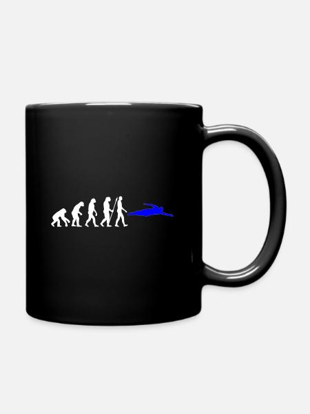 Evolution de la natation! Cadeaux, sports, loisirs - Mug uni - noir