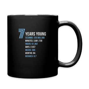 7th Birthday Boy Birthday Gift Seven - Full Colour Mug - black - Right