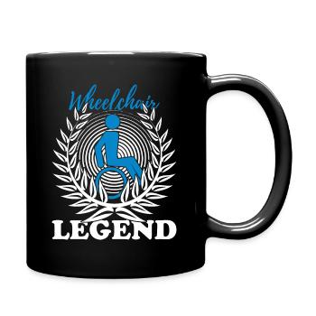 Legend in a wheelchair - Full Colour Mug - black - Right
