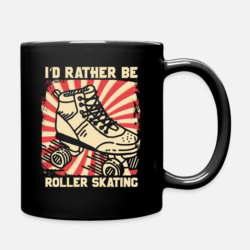Rollschuhlaufen - Tasse einfarbig - Schwarz