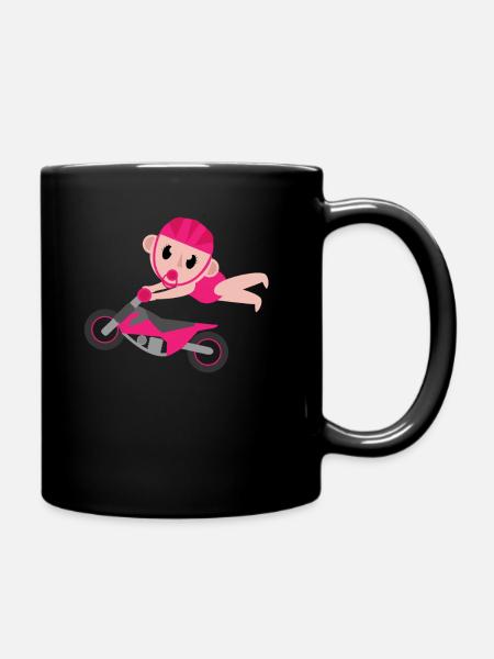 Bébé motard moto enfant - Mug uni - noir