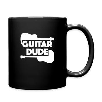 Akustik Gitarre Rock Blues Jazz Musiker Geschenk - Tasse einfarbig - Schwarz - Rechts