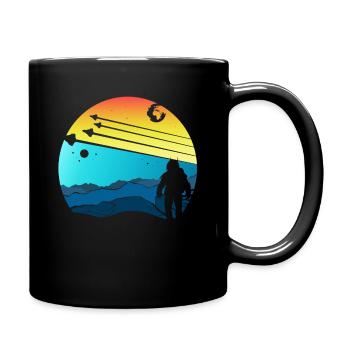 Astronaut NASA Earth Science Fiction Day Gift - Full Colour Mug - black - Right