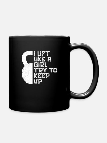Kettlebell Kettleball Ball Dumbbell Fitness Gift - Full Colour Mug - black