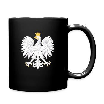 Poland flag flag coat of arms eagle - Full Colour Mug - black - Right