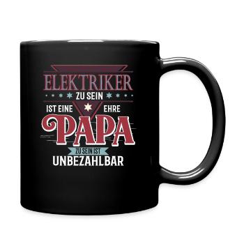Elektriker Sprüche / Elektriker Shirts /Elektriker - Tasse einfarbig - Schwarz - Rechts