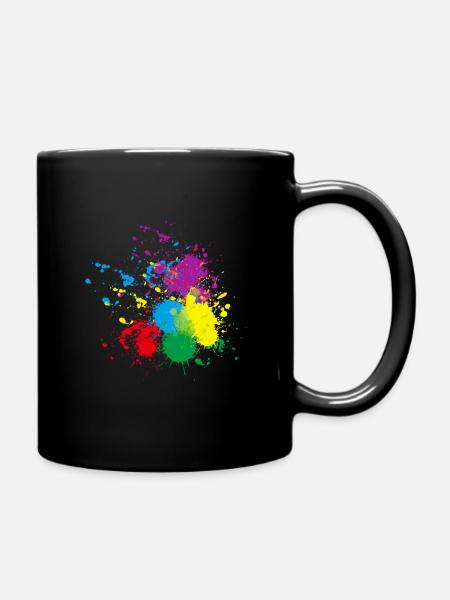 Splash cadeau graffiti peinture colorée paintball - Mug uni - noir