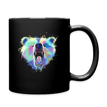 Splash Brown Bear Gift Ours Grizzly Nature - Mug uni - noir - Droite