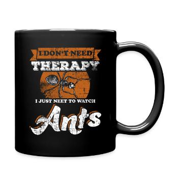 Watching ants - Full Colour Mug - black - Right
