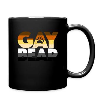 Gay Bear gay ours de la communauté LGBTQ cadeau - Mug uni - noir - Droite
