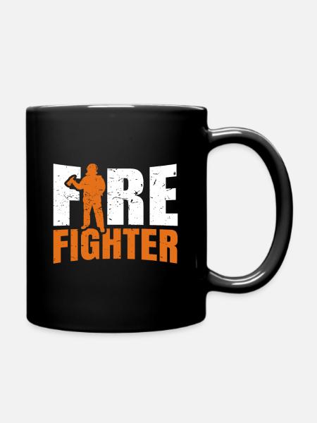 Feuerwehrmann - Brandbekämpfer - Fire Fighter - Tasse einfarbig - Schwarz