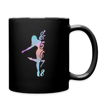 Tanzen Tanzlehrer & 5 6 7 8 Standard Tanz Geschenk - Tasse einfarbig - Schwarz - Rechts