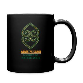 Black History Asase Ye Duru Divinity Symbol Druck - Tasse einfarbig - Schwarz - Rechts