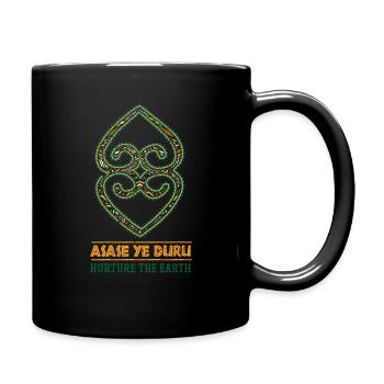 Histoire noire Asase Ye Duru Cadeau symbole africain - Mug uni - noir - Droite