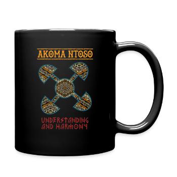 Black History Akoma Ntoso African Tribal Symbol - Full Colour Mug - black - Right
