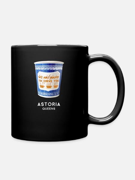 Astoria Queens Greek Coffee Paper Cup New York - Full Colour Mug - black