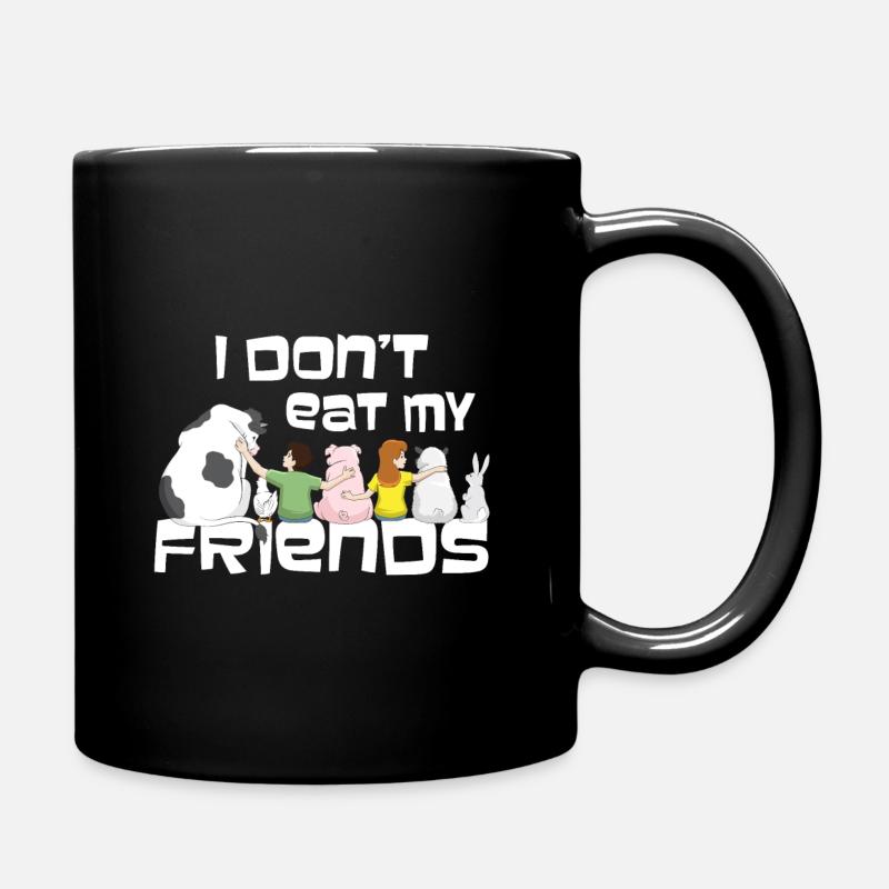 Je ne mange pas le véganisme de mes amis comme style de vie - Mug uni - noir