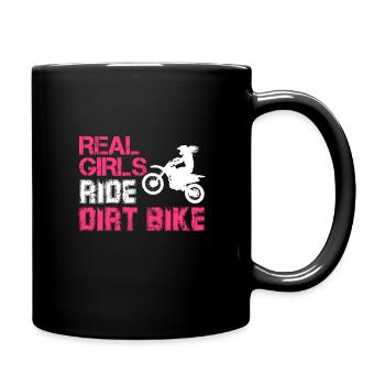 Motocross Dirt Bike MX Fille Femme Cadeau - Mug uni - noir - Droite