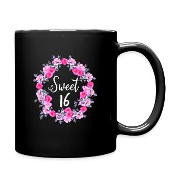 Cadeaux Sweet Sixteen Girl Teeny Teens Roses - Mug uni - noir - Droite