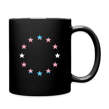 Drapeau europe drapeau arc-en-ciel transgenre - Mug uni - noir - Droite