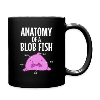 Poisson blob anatomie - Mug uni - noir - Droite