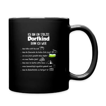 Dorfkind - Tasse einfarbig - Schwarz - Rechts
