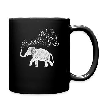 Notes de musique d'éléphant pour animaux et amateurs de musique - Mug uni - noir - Droite