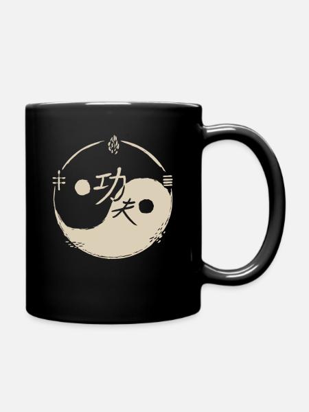 Yingyang symbol - Full Colour Mug - black