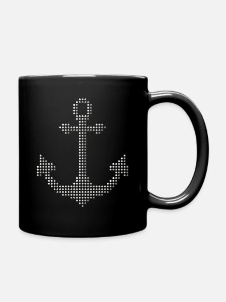 Anker - Tasse einfarbig - Schwarz