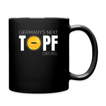 Junggesellinnenabschied Germany's Next Topfdeckel - Tasse einfarbig - Schwarz - Rechts