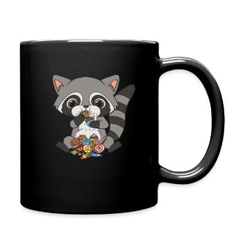 Raton laveur raton laveur bébé raton laveur - Mug uni - noir - Droite