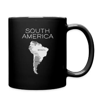 Südamerika Argentinien Bolivien Brasilien Chile - Tasse einfarbig - Schwarz - Rechts