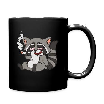 Raccoon Raccoon Stoner Raccoon - Full Colour Mug - black - Right